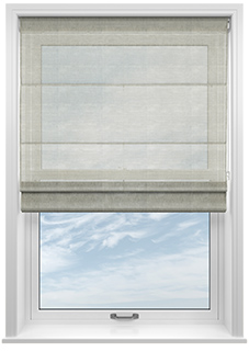 Coachella Voile, Silver Glint - Twist&Fit Roman Blind